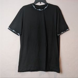 Boohoo Man Signature Trim Tee in Black size XL